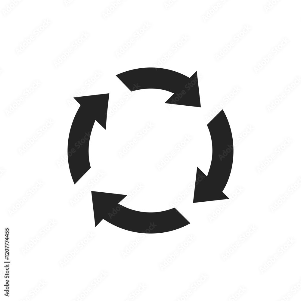 Poster this icon of circular arrows signifies actions like refreshing, reloading, and recycling. its freque