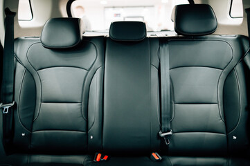 rear passenger seat in an expensive car