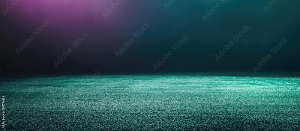 Aufkleber deep purple and green carpet background with soft glowing light and expansive copy space for creativ