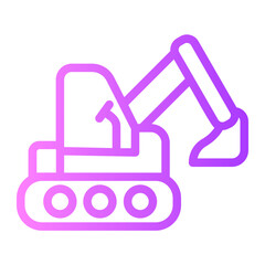 Excavator  gradient icon