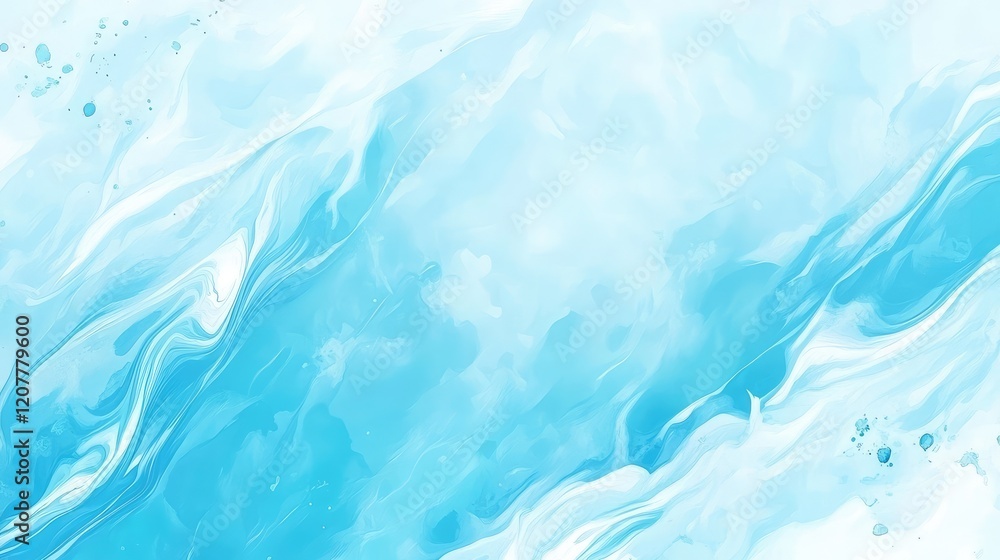 Aufkleber abstract blue marble texture background with fluid patterns and copy space for design elements.