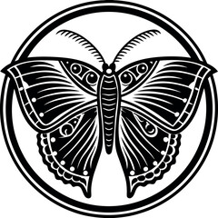 Butterfly silhouette vector illustrations on a white background.