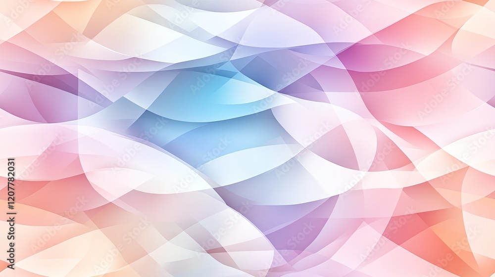 Poster smooth pastel gradients create a calming abstract background with soft shapes and lines suitable for