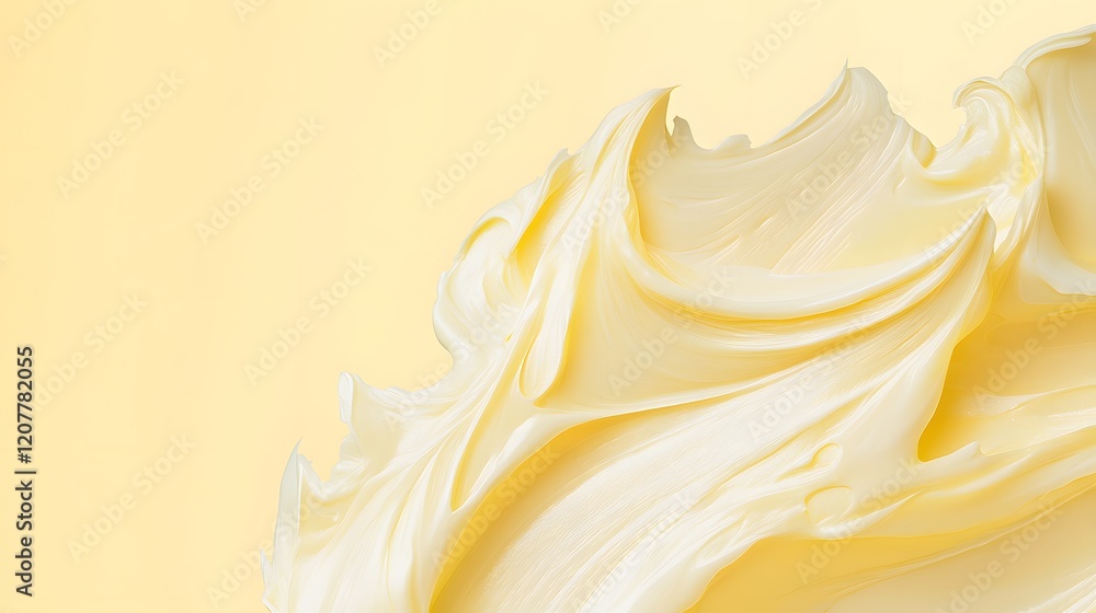 Poster light yellow gradient background with a soft, artistic brushstroke design and a clear empty space fo