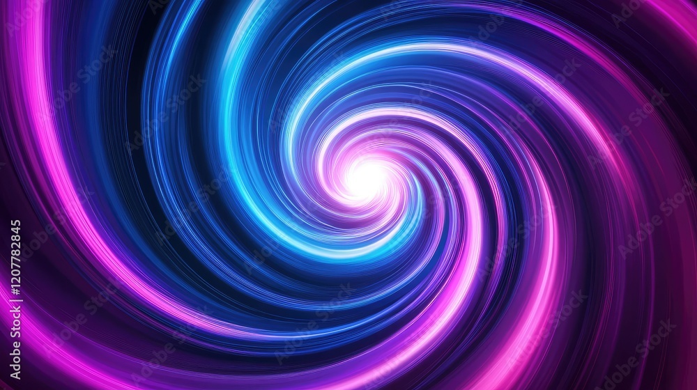 Aufkleber abstract swirl design with vibrant blue and pink colors creating a dynamic motion effect and copy sp