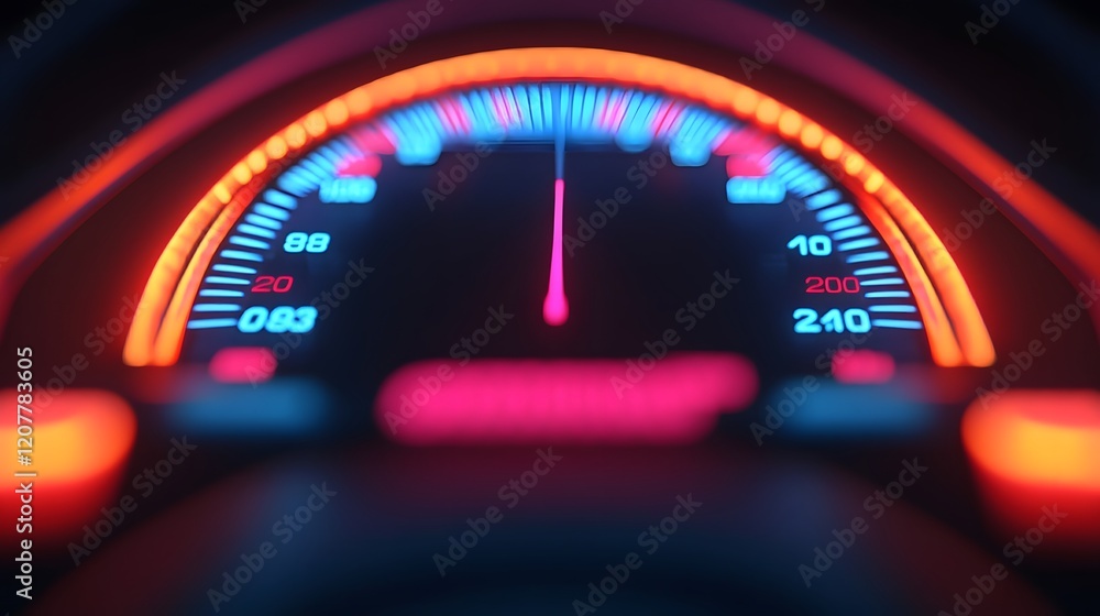 Poster digital vehicle dashboard displaying optimal tire pressure settings