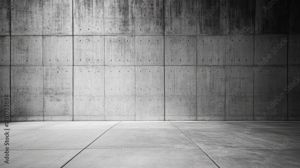 Poster gray concrete wall background with clean lines and empty space suitable for various design applicati