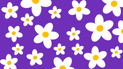 Daisy purple background 