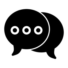 Chat Icon with Solid Style