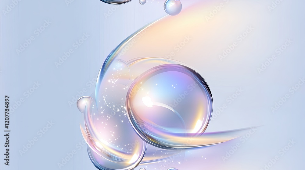 Poster smooth pastel gradients create a calming abstract background with soft shapes and lines suitable for