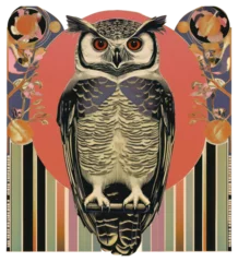 PNG Owl art illustration pattern.