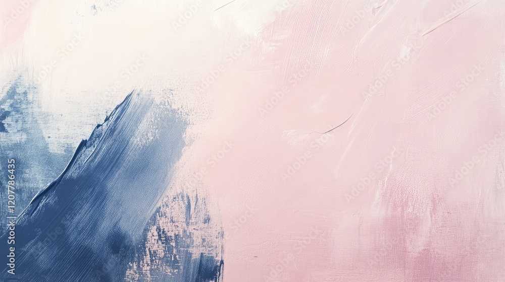 Poster abstract textured background with soft pastel colors in blue and pink tones featuring smooth brush s