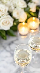 candles and flowers