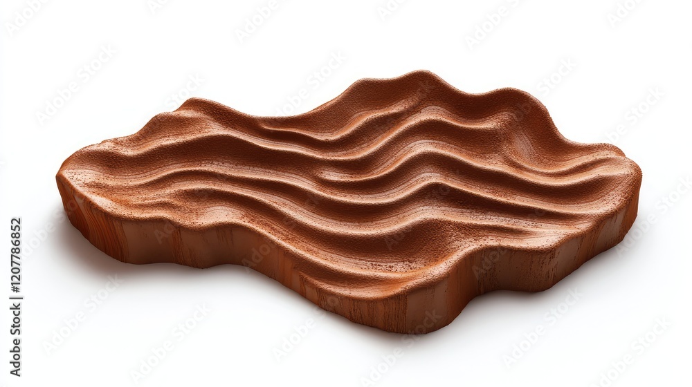 Poster abstract wavy textured brown surface with organic shapes and copy space for design elements or text 