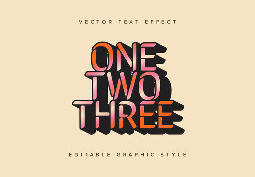 Bold Gradient Text Effect Mockup