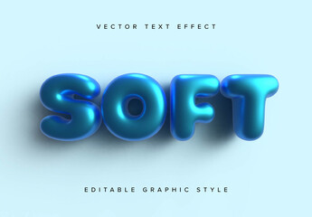 Metallic Inflated 3d Text Effect Mockup
