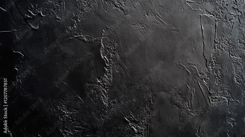 Poster textured black wall surface with subtle variations and light reflections suitable for backgrounds an