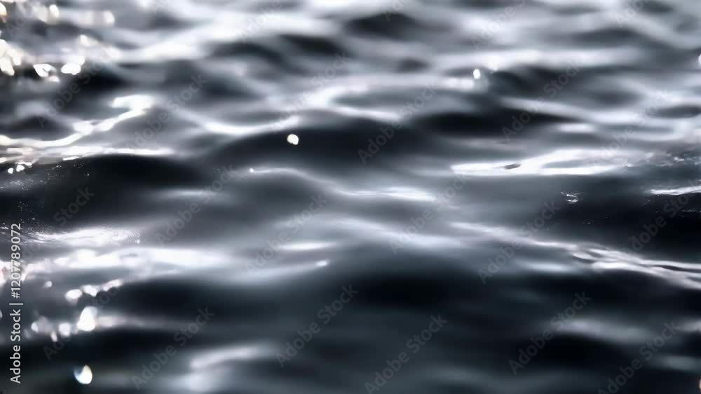 Poster abstract silver liquid texture with sparkling glimmering waves shiny surface background