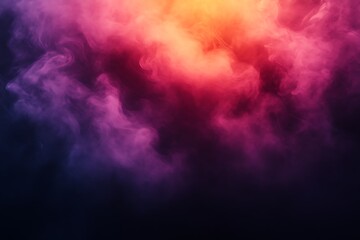 Colorful smoke swirls, dark background, studio shot, design element