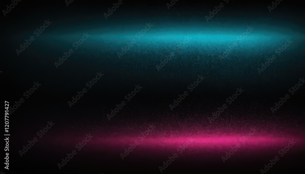Poster neon linear lamps with a gradient multicolored luminous glow dark background with neon light 2