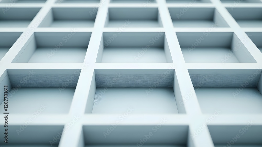 Poster optimized geometric cargo container grid in efficient arrangement