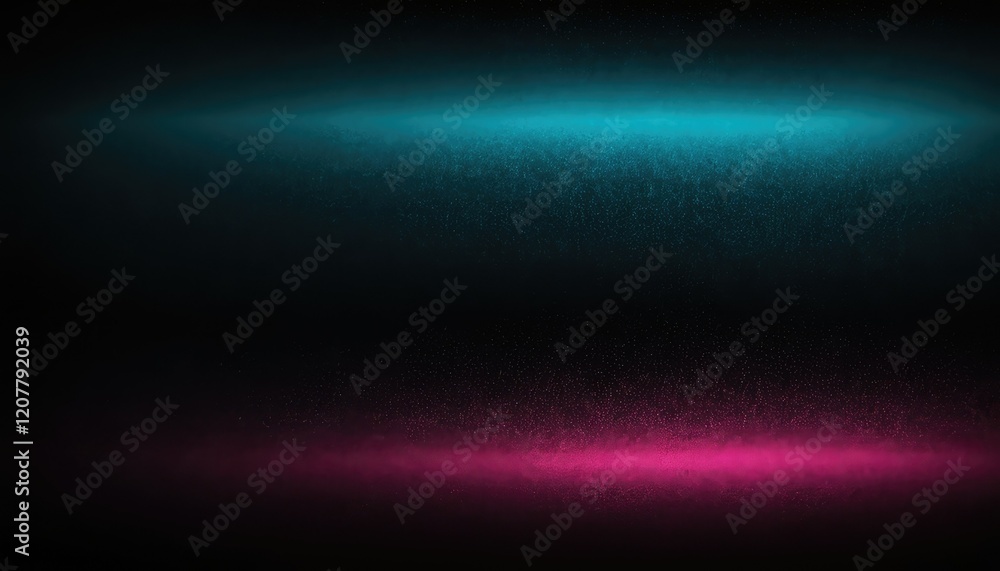 Poster neon linear lamps with a gradient multicolored luminous glow dark background with neon light 1