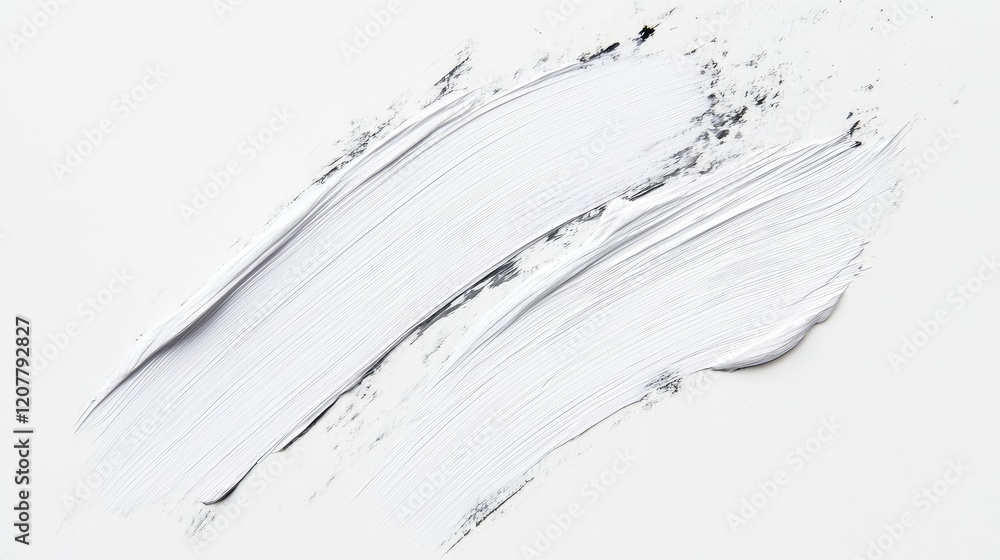 Poster white paint texture stroke on clean background with space for text copy space