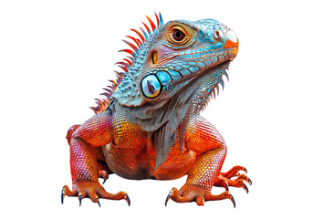 Fototapeta premium Photo of vibrant iguana.