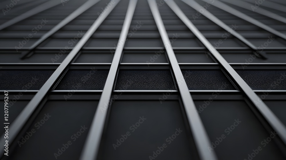 Poster minimalistic grid-like train track network forming abstract architectural
