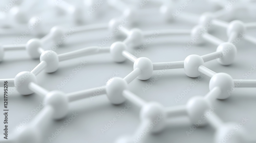 Poster interconnected network of nodes representing transport infrastructure on clean white background