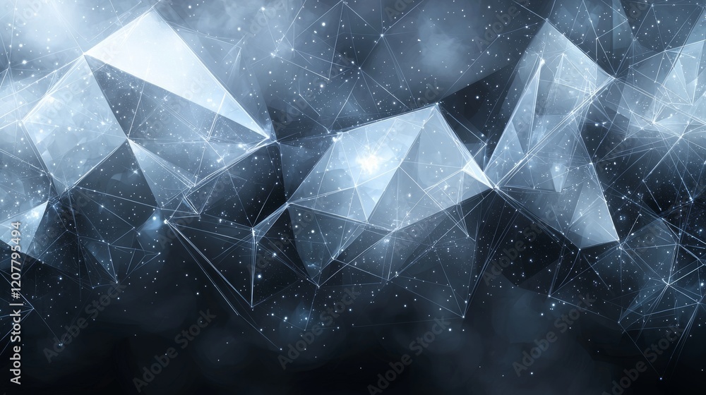 Aufkleber an abstract digital background showcasing a pattern of bright blue and white lines in a geometric ar