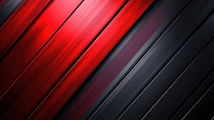 Obraz premium Abstract red and black light pattern with gradient, floor and wall metal texture, soft tech diagonal background. Sleek, clean, modern, and dark