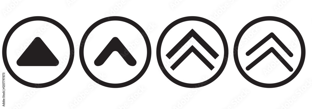 Poster swipe icon set. swipe up arrow icons. arrow buttons for social media. scroll pictogram. web icons. v