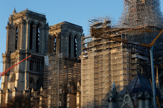 Restoration of Notre Dame Cathedral, Paris, France