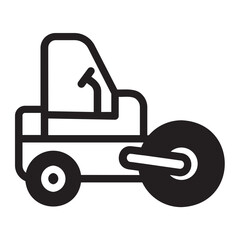 Steamroller glyph icon