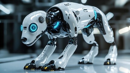 Fototapeta premium Robotic Canine: A Futuristic Companion