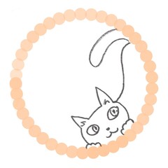 Decorated cat message card Sticky note 