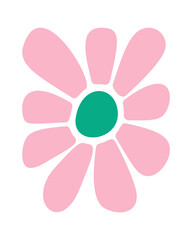 Blooming flower bud romantic ornament