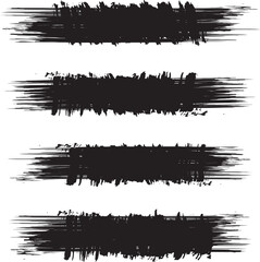 black brush strock set 