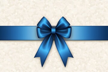 Elegant Blue Ribbon Bow on Floral Design