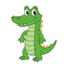 Fototapeta premium cartoon crocodile