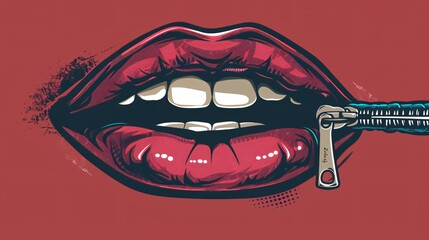 Silent lips icon representing the concept of shutdown to end violence