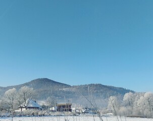 Fototapeta premium landscape with mountains and lake