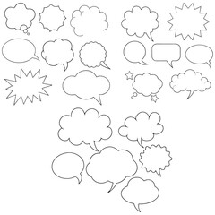 A set of  cartoon speech bubbles generative ai