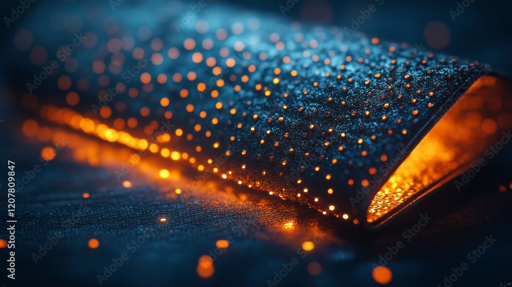 Poster unique glowing table lamp creating a warm and inviting atmosphere in a modern interior space
