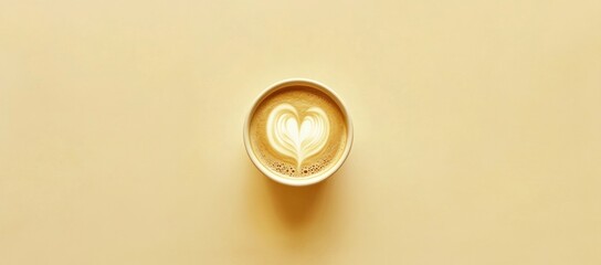 Aromatic Latte Art: Heart-Shaped Coffee in a Paper Cup