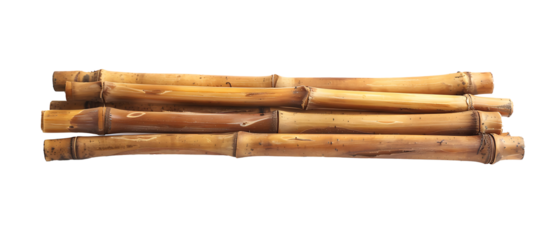 bamboo sticks isolated on a transparent background 