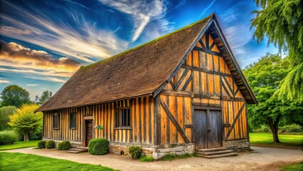 Fototapeta premium Historic British Oak Tithe Barn - Candid Photography