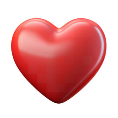 icon of red like, pixel pattern, isolated on a transparent background