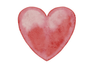 Happy Valentine's Day. Heart. Valentine's Day decoration. Valentine, love, romance, red. Heart with arrow, heart with wings. Watercolor heart. Love.